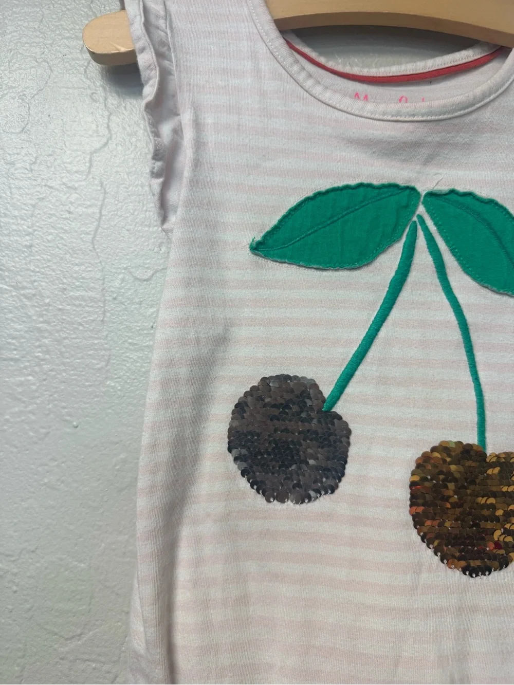 $23‎ ADD ON mini boden sequin flip cherry dress 8-9Y hanna andersson zara